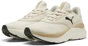 PUMA Women's Softride Mayve WN's Street Running Shoe, Alpine Snow Warm White PUMA Black, 8.5 Women