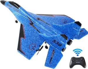 RC Airplane,2.4G Rc Fighter Glider,RC Plane with Smart Gyroscope and Colorful Night Light,EPP Aircraft Model Anti-Collision and Anti-Fall Drone Toy,Gift for Kids