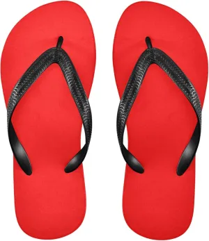Red Flip Flops for Women/Men Sandals Home Slippers Hotel Spa Bedroom Travel Beach