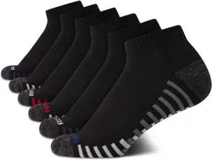 Reebok Boys' Quarter Socks - 6 Pack Stretch Performance Quarter Cut Arch Support Socks - Cushioned Athletic Socks for Boys