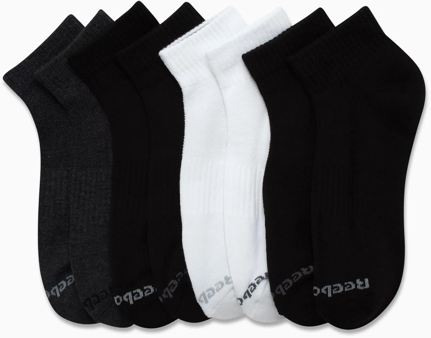 Reebok Men's Quarter Socks - 8 Pack Performance Arch Support Socks - Cushioned Athletic Socks for Men (Shoe Size: 6-12.5)