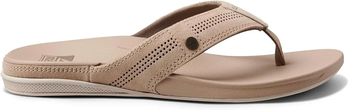 REEF Cushion Lux Men's Flip Flop, Ultra Soft Cushion Footbed, Full Grain Leather Strap