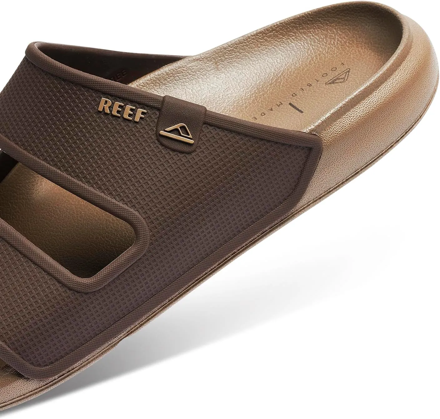 REEF Oasis Double Up Men's Waterproof Slide Sandal, Soft and Supportive Molded Footbed
