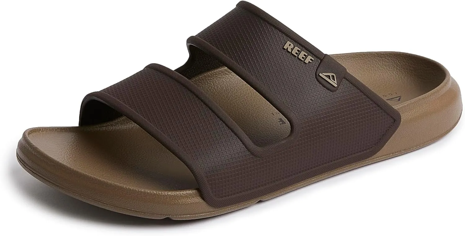 REEF Oasis Double Up Men's Waterproof Slide Sandal, Soft and Supportive Molded Footbed