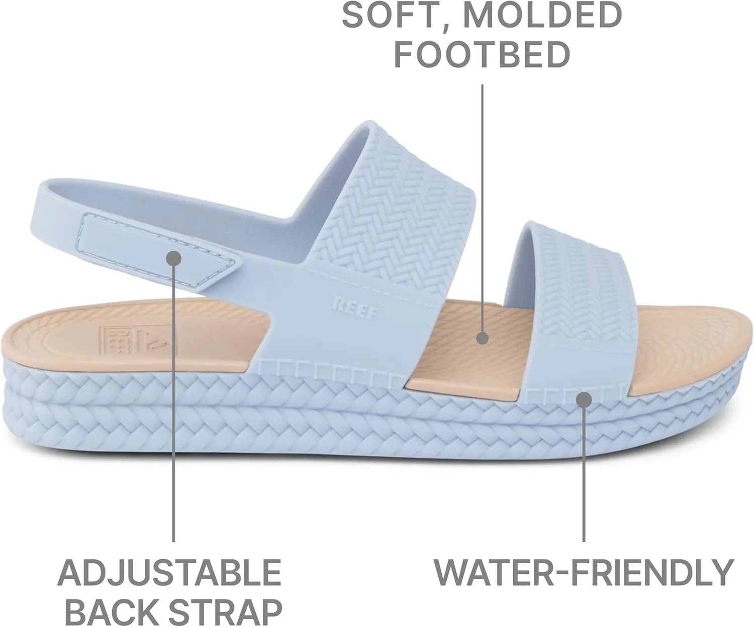 Reef Women's Water Vista Higher Platform Sandal, Water Friendly, Adjustable Strap