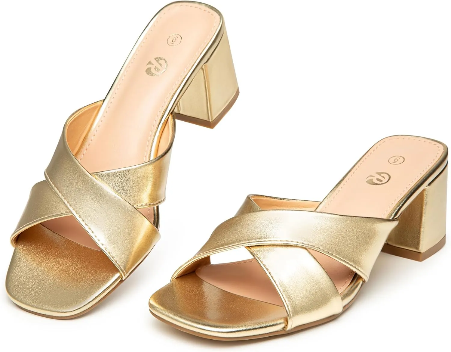 Rekayla Heeled Sandals Women Comfortable, Square Toe Sandals Comfy Mule Shoes Chunky Block Heels Women's Sandals Slip On Minimalist Heels Comfortable Mule for Long Walk Casual Shoes Summer Dressy