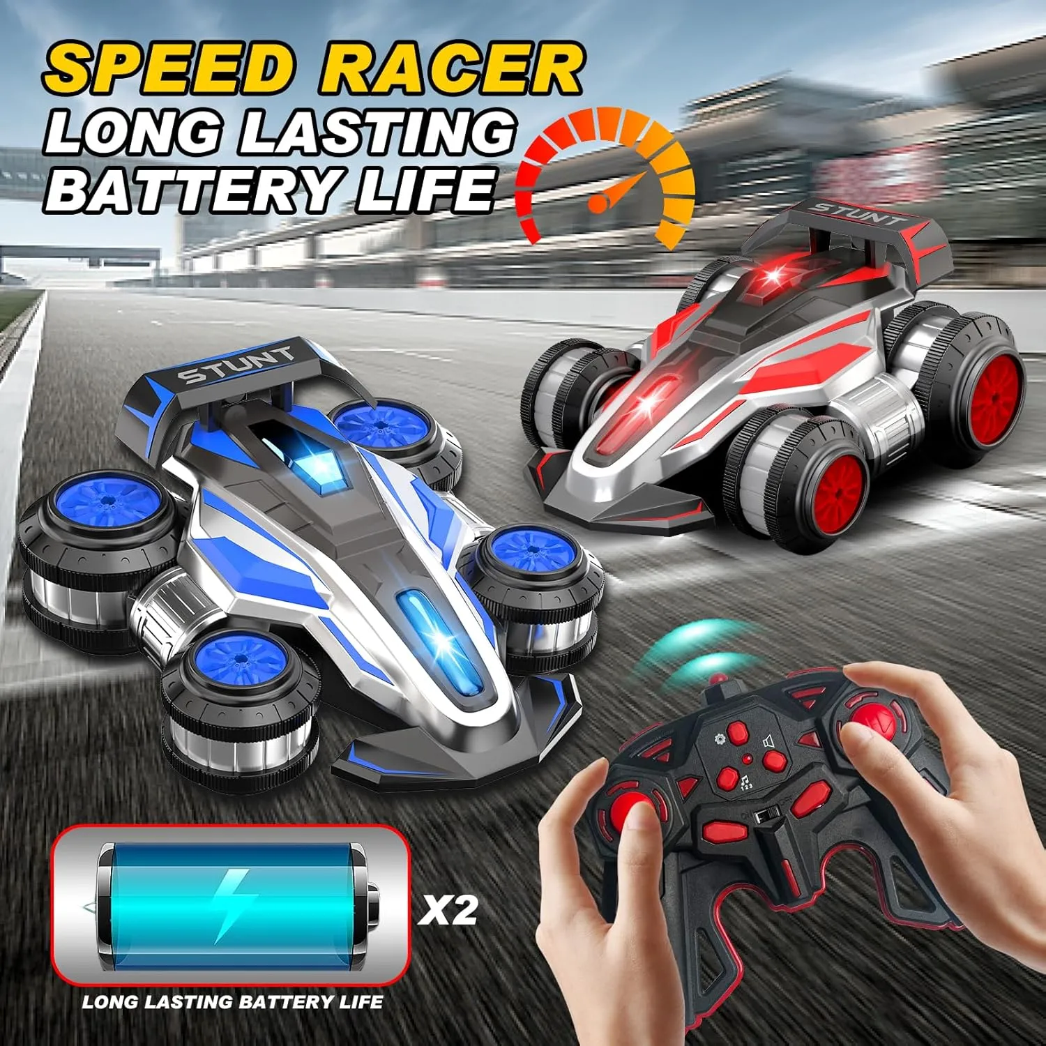 Remote Controlled Drift Stunt Car, Light and Music RC Cars, 360 ° Rotation Suspended Car, 2.4G,4WD Remote Control Cars, Birthday Gift for Boys and Girls Aged 5-13