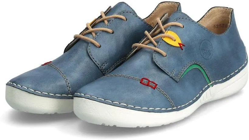 Rieker 52528 Angela Women's Shoes - Flexible Lightweight - Lace-Up Shoes - Casual Footwear with Shock-Absorbing Sole, Cushioning & Support for Everyday Comfort