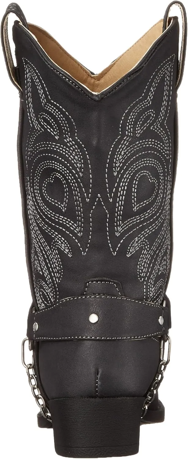 ROPER Kids Girls Dale Heart Snip Toe Casual Boots Mid Calf - Black