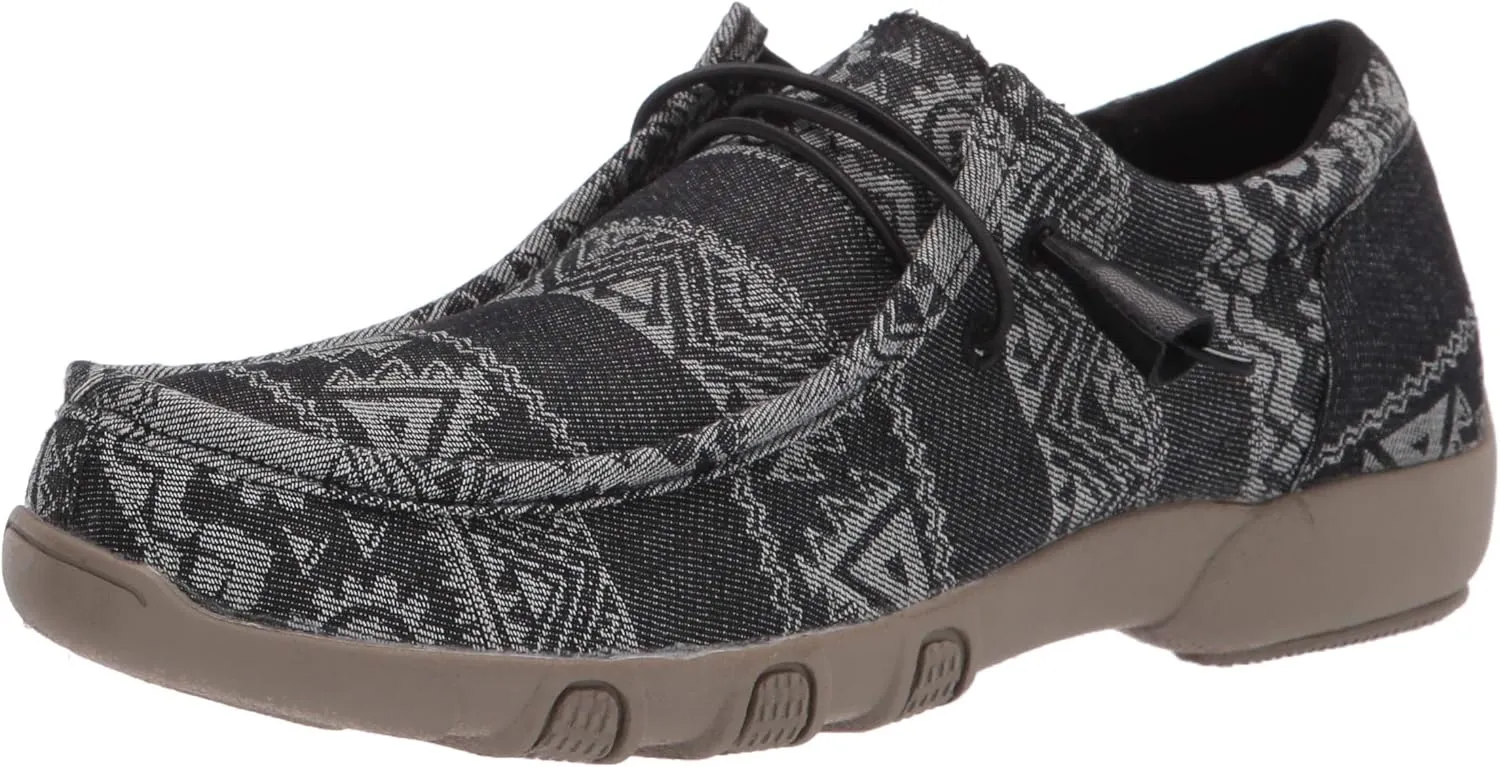 ROPER Womens Chillin Aztec Chukka Flats Casual - Black