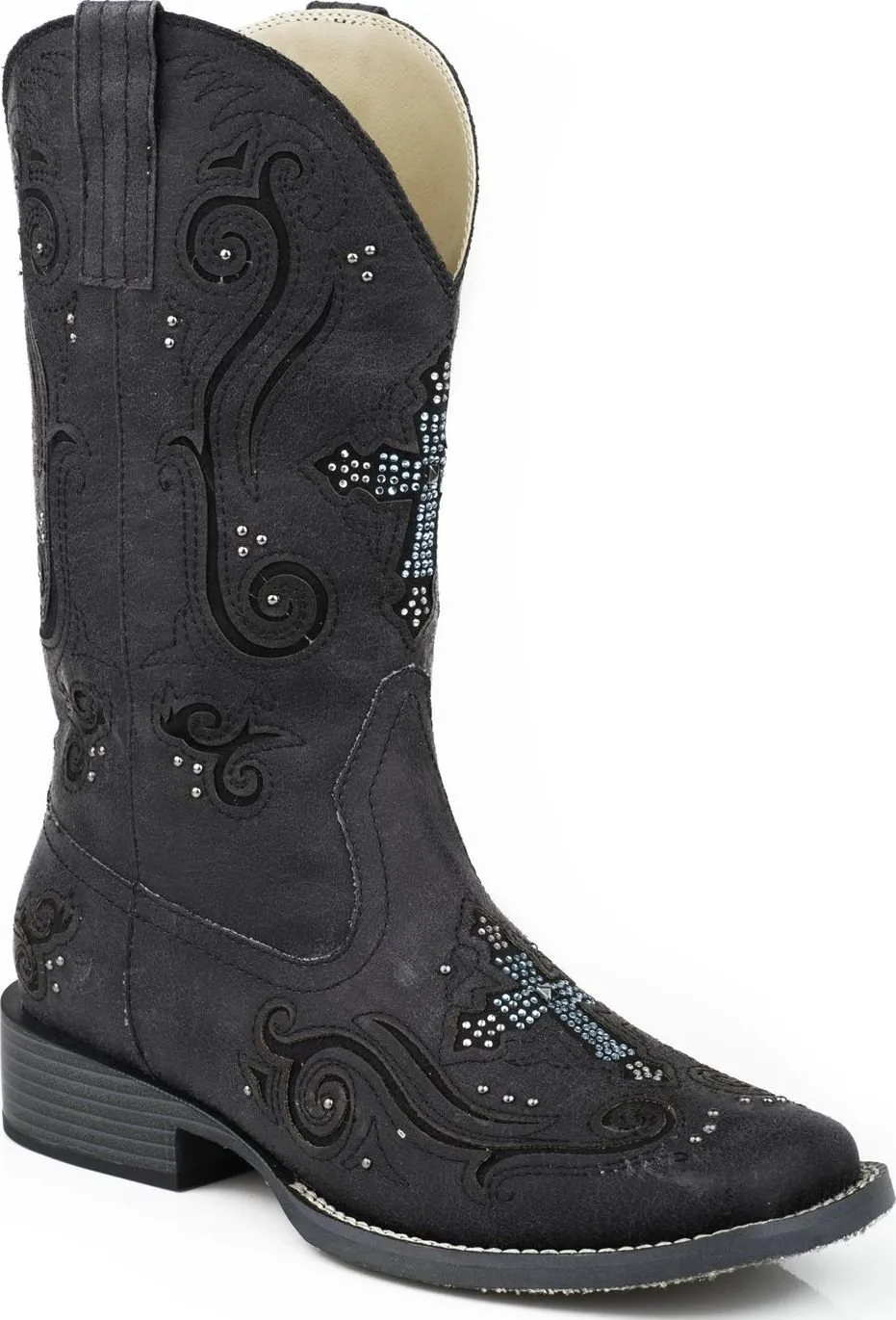 Roper Womens Faith Boot, Black, 10
