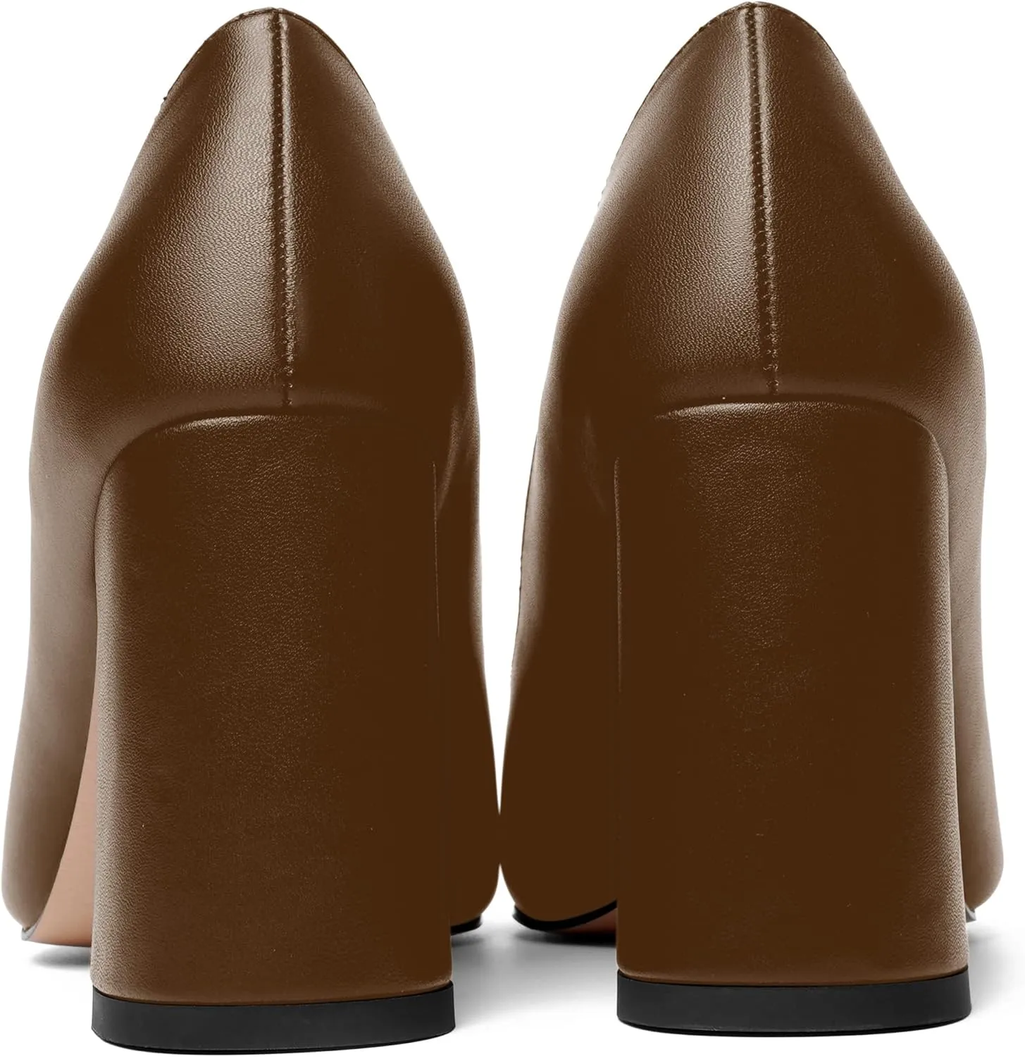 ROSERWISH Womens Sexy Elegant Pointed Toe Slip On Matte Wedding Block High Heel Pumps Dressy Shoes 3.5 Inch