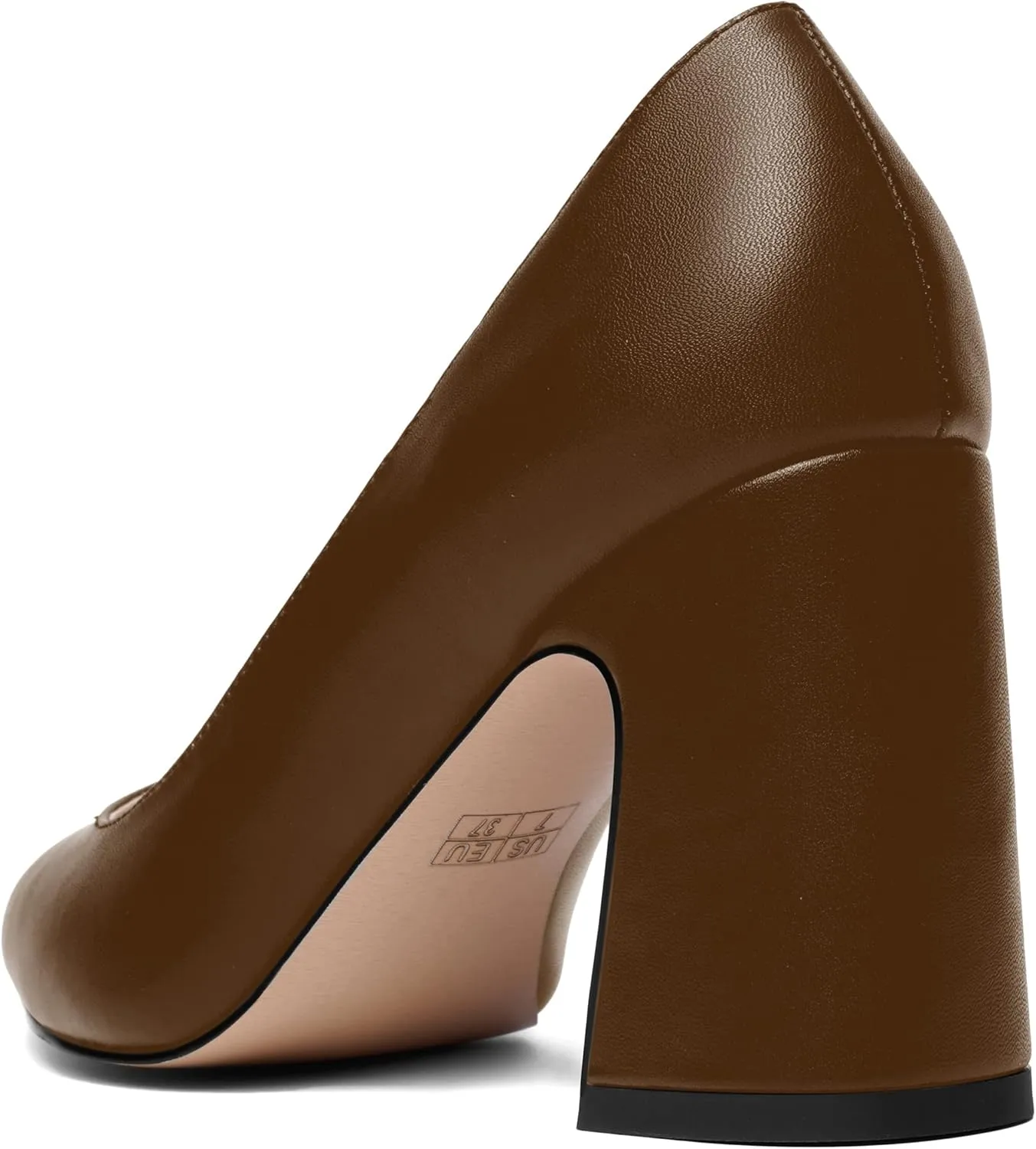 ROSERWISH Womens Sexy Elegant Pointed Toe Slip On Matte Wedding Block High Heel Pumps Dressy Shoes 3.5 Inch