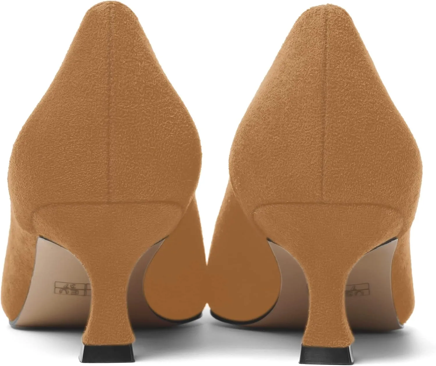 ROSERWISH Womens Slip On Casual Office Suede Pointed Toe Elegant Kitten Low Heel Pumps Dress Shoes 2 Inch
