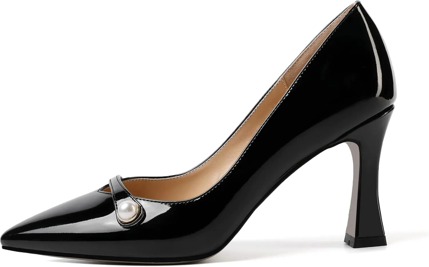 ROSERWISH Womens Slip On Elegant Wedding Fashion Pointed Toe Matte Stiletto High Heel Pumps Dress Shoes 3.5 Inch