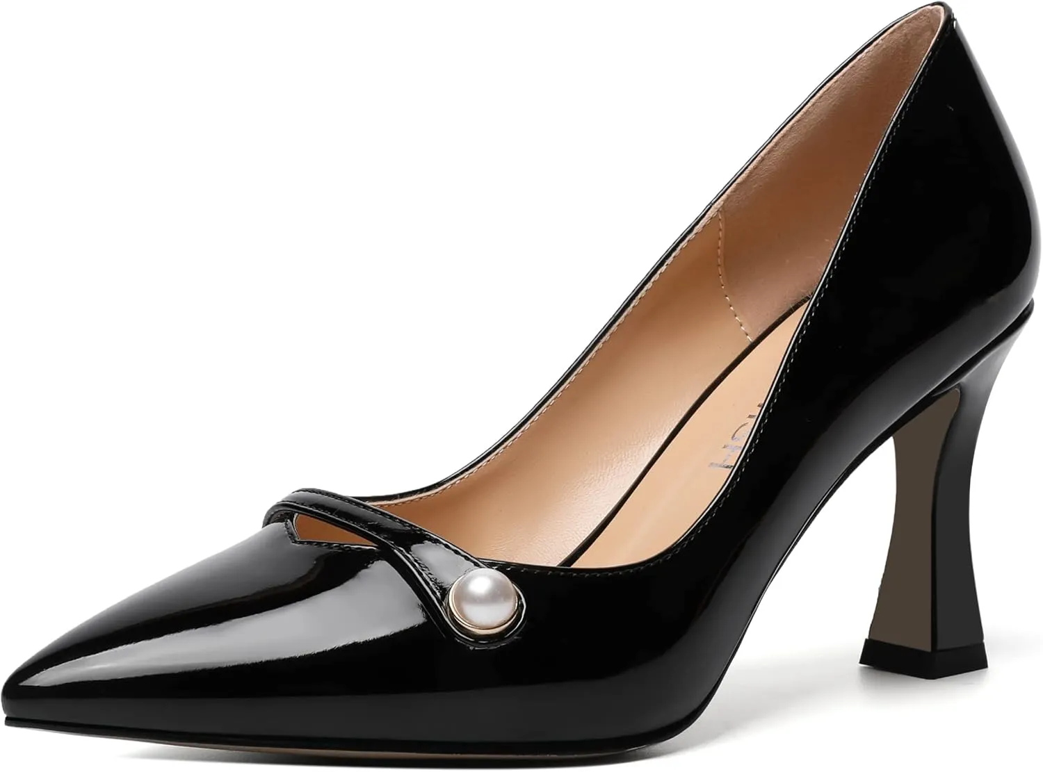 ROSERWISH Womens Slip On Elegant Wedding Fashion Pointed Toe Matte Stiletto High Heel Pumps Dress Shoes 3.5 Inch
