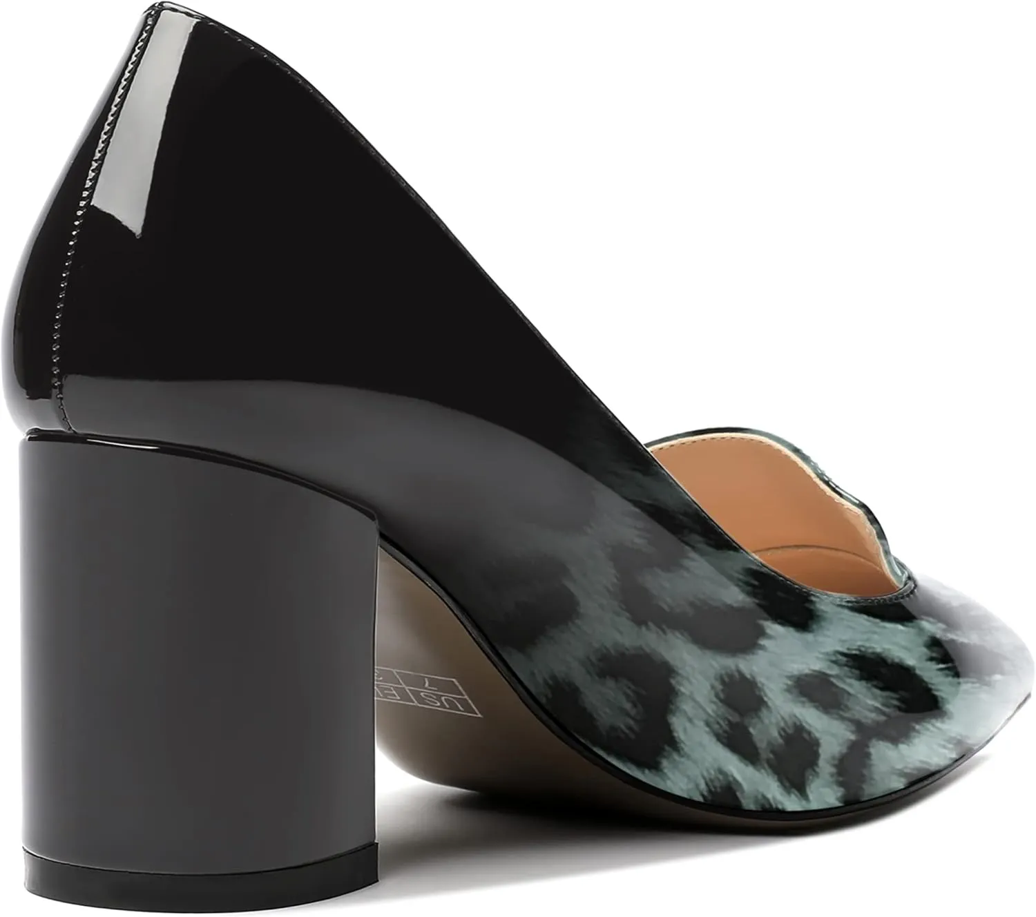 ROSERWISH Womens Slip On Pointed Toe Elegant Sexy Patent Party Chunky High Heel Pumps Dress Shoes 2.5 Inch