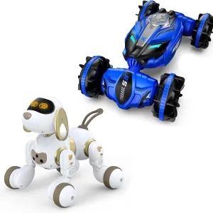 Ruko 18011 Remote Control Robot Dog and Q150 Amphibious Remote Control Car