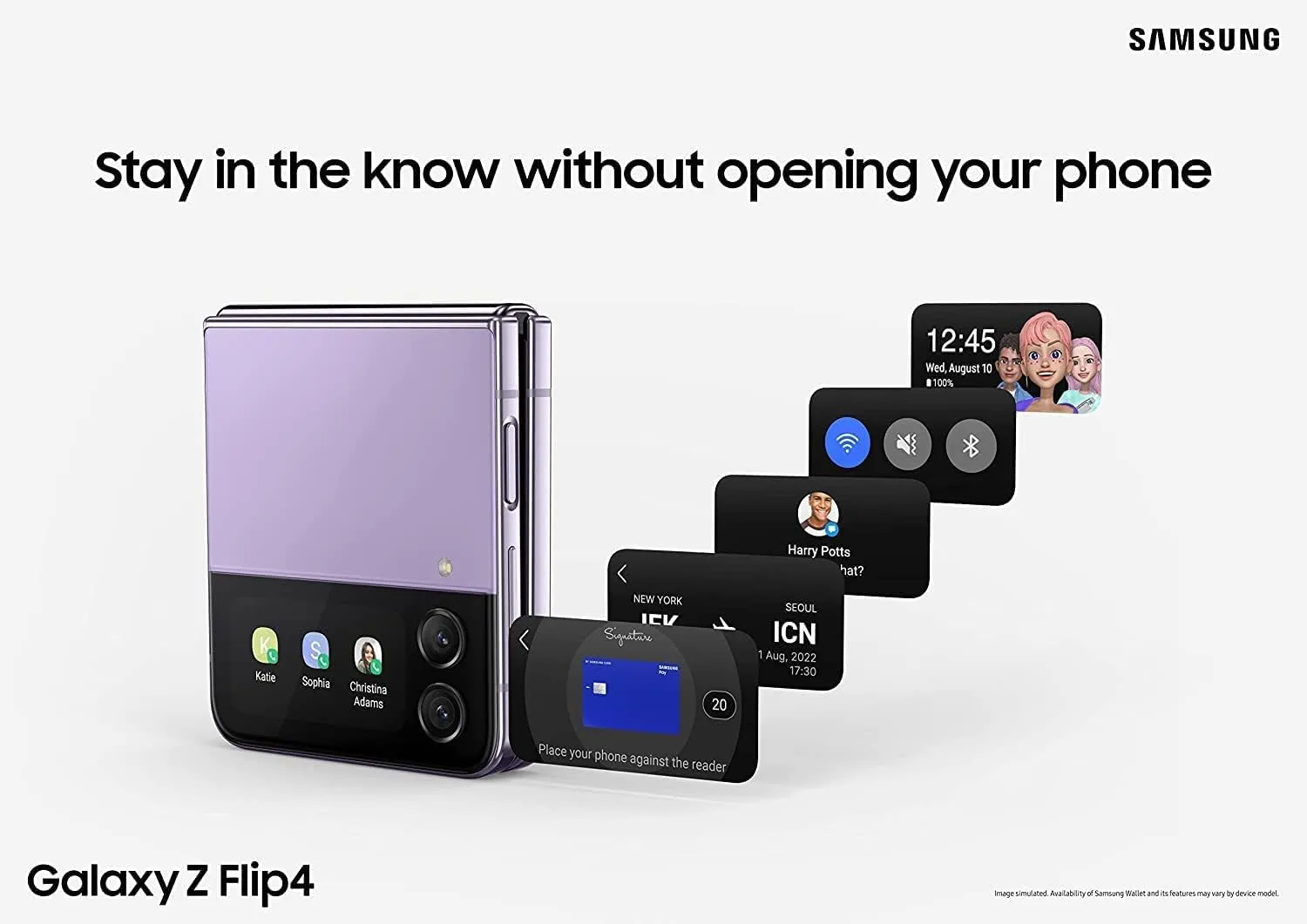 SAMSUNG Galaxy Z Flip 4 5G, US Version, 128GB, Bora Purple - Unlocked (Renewed)