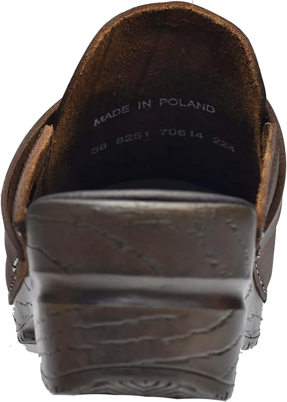 Sanita Knaus Open Clog, Original Handmade, Flexible Leather Clogs for Women, Anatomically Shaped Foot Bed with Soft Foam