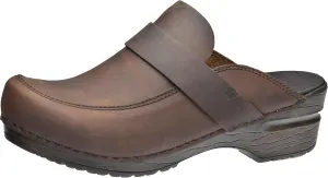 Sanita Knaus Open Clog, Original Handmade, Flexible Leather Clogs for Women, Anatomically Shaped Foot Bed with Soft Foam