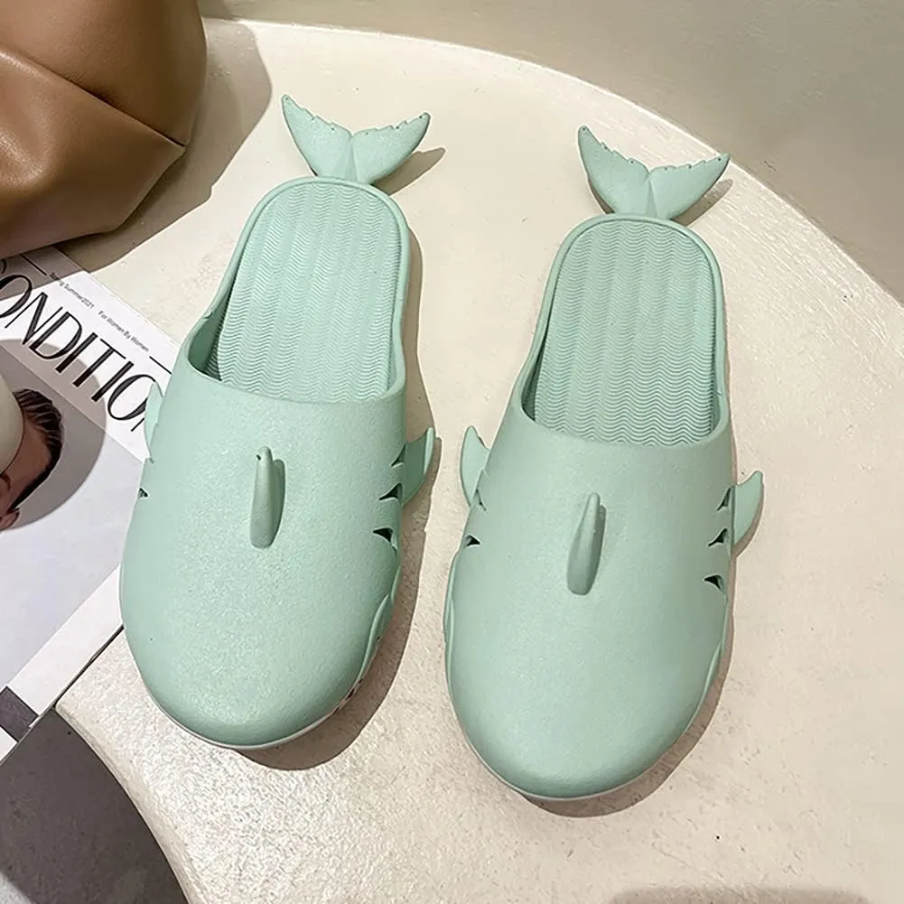 Shark Slippers - Unisex Fish Slippers for Men and Women - Funny Outdoor Beach Party Shoes