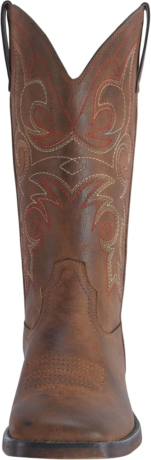 SheSole Cowgirl Boots for Women Square Toe Mid Calf Embroidered Fashion Western Cowboy Boots