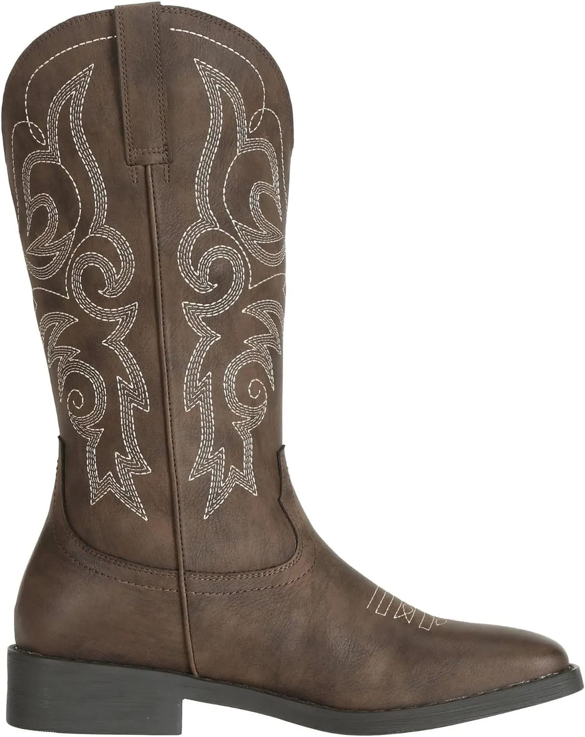 SheSole Cowgirl Boots for Women Square Toe Mid Calf Embroidered Fashion Western Cowboy Boots