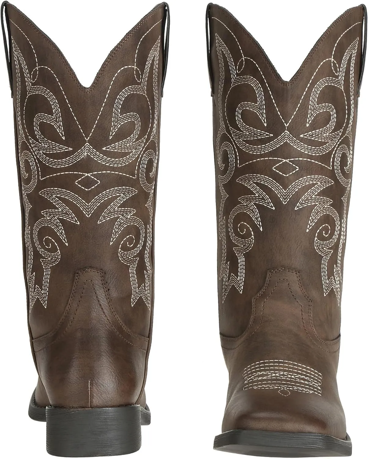 SheSole Cowgirl Boots for Women Square Toe Mid Calf Embroidered Fashion Western Cowboy Boots