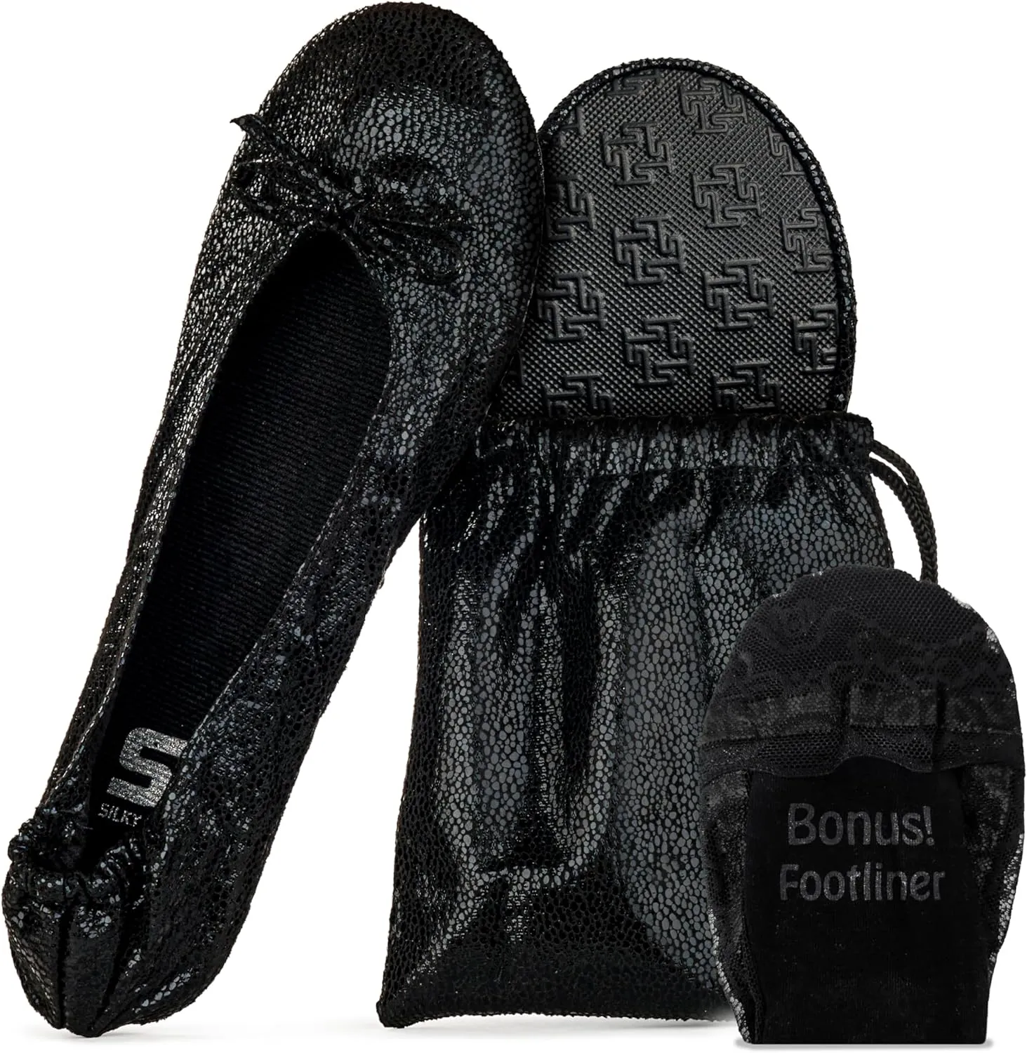 Silky Toes Foldable Flats for Women Purse Ballet Shoes Ballerina Slippers