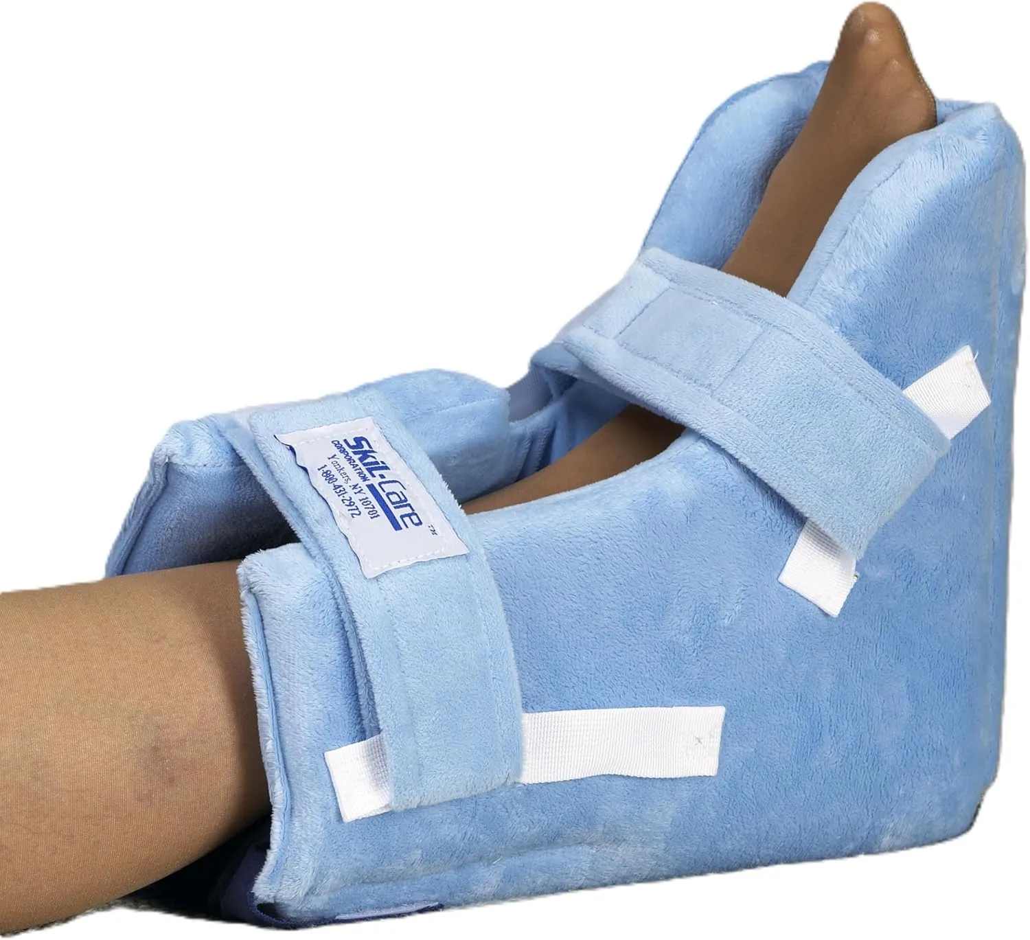 Skil-Care Heel Float Boot, Size Range Small through Large, Zero Heel Pressure, Cooling Gel Pack, Cozy Cloth Inner Cover, Anti-Foot-Drop Construction, 503034, 503035, 503036