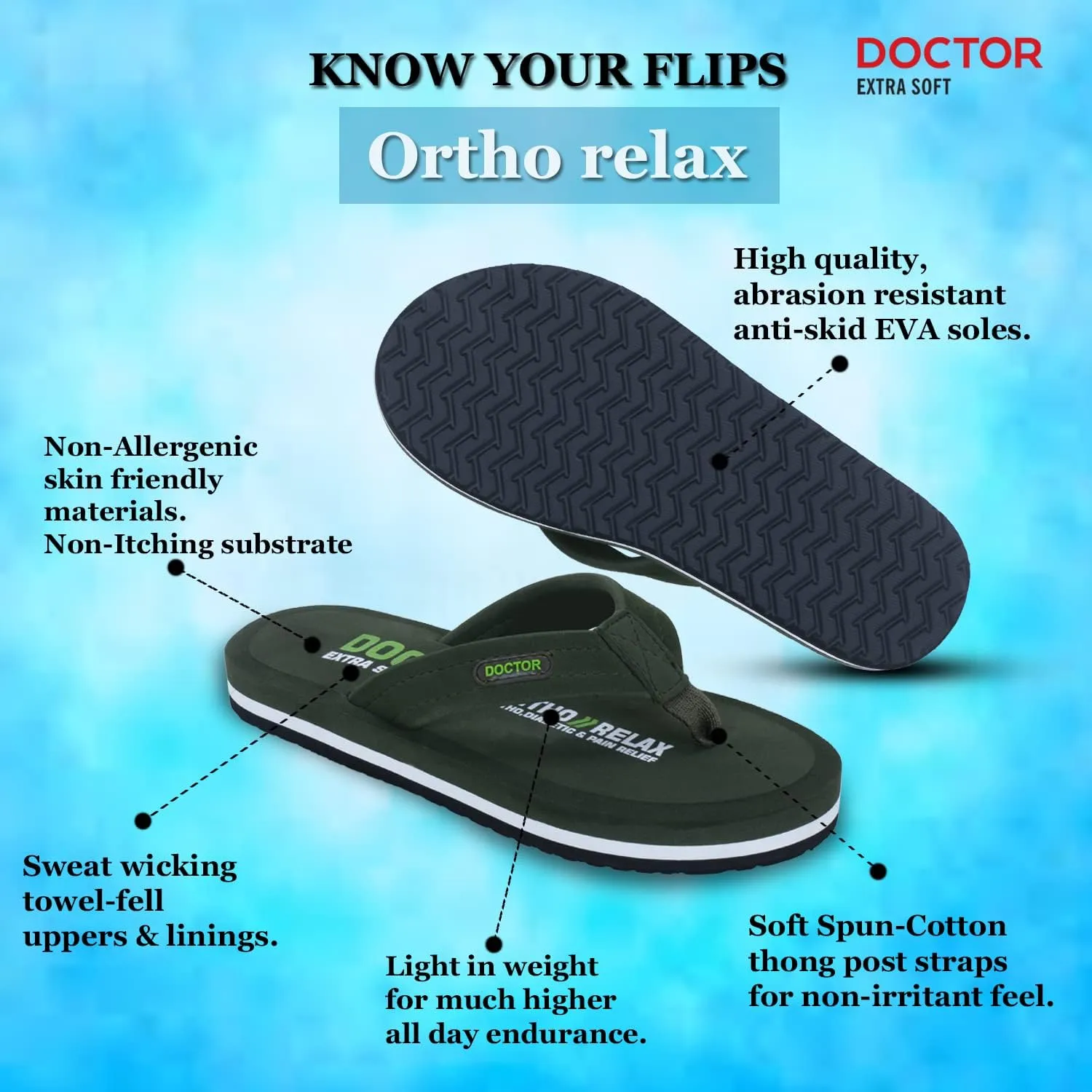 Slipper for Men's || Diabetic & Comfortable || Skid Resistant || Lightweight || Comfortable Footbed || Memory Foam Bounce Back Technology || Flip-Flop & Slippers D-32