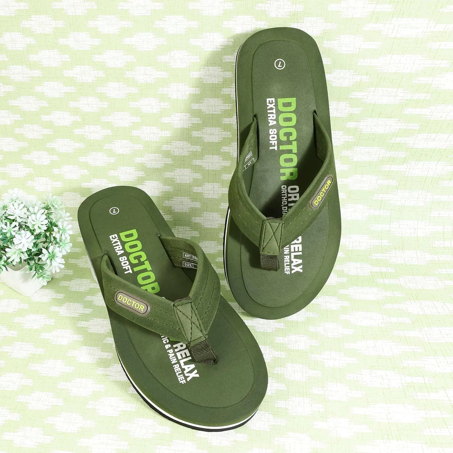 Slipper for Men's || Diabetic & Comfortable || Skid Resistant || Lightweight || Comfortable Footbed || Memory Foam Bounce Back Technology || Flip-Flop & Slippers D-32