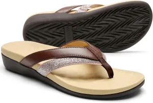 Sounity Soft Arch Support Comfortable Sandals for Womens, Best Summer Dress Flip Flops with Cushion Memory Foam, Outdoor Walking Slippers for Plantar Fasciitis…