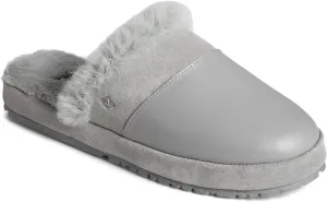 Sperry Women’s Cape May Mule Slipper - Cow Suede Slippers Featuring Full-Grain Leather Upper, Rubber Outsole, and Faux Fur Lining