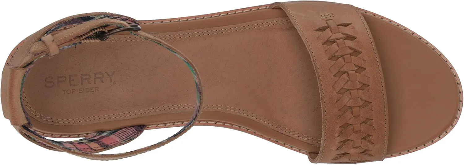 Sperry Women's Seaport City Sandal Ankle Strap Woven Leather Sandal
