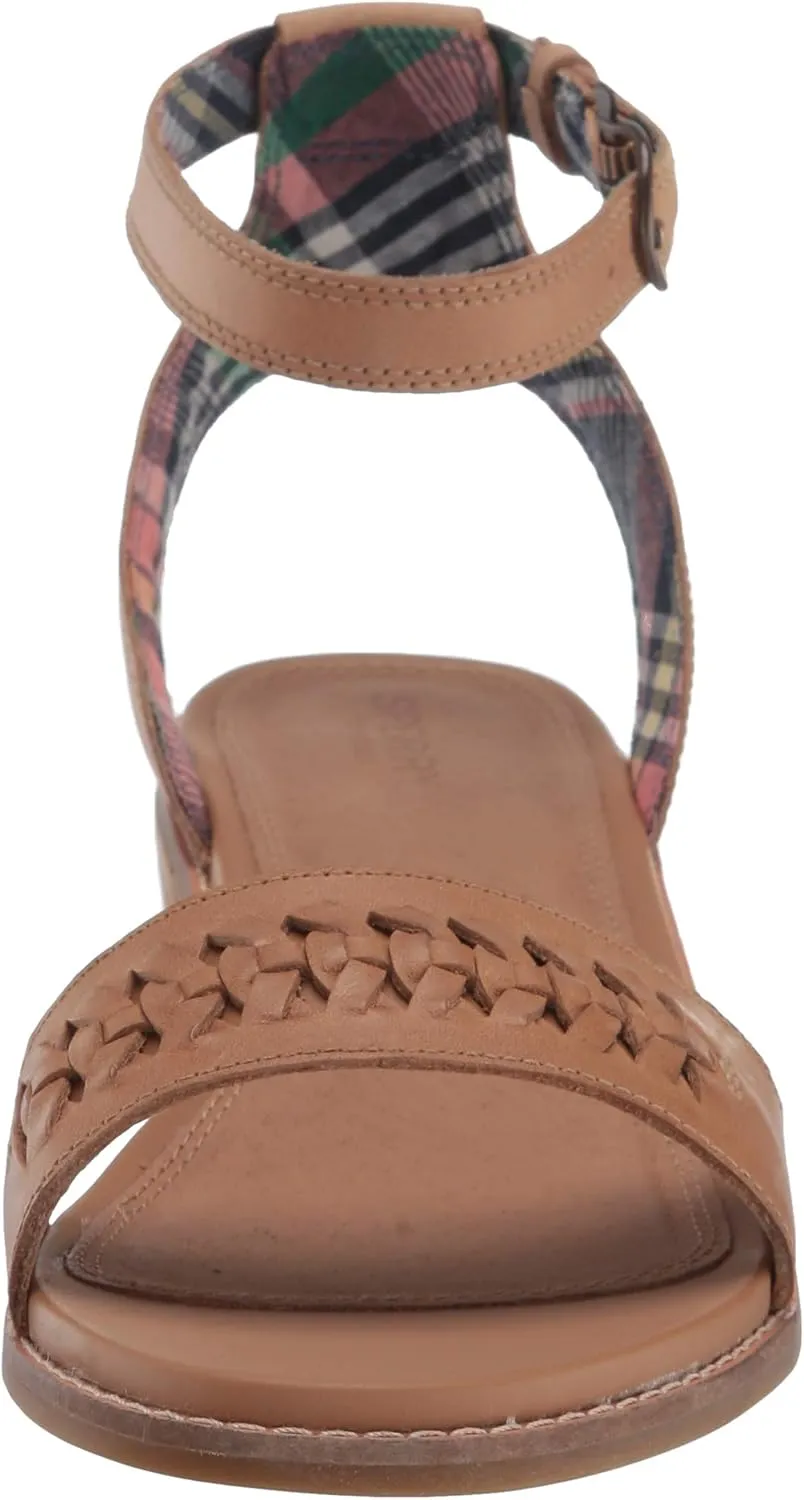 Sperry Women's Seaport City Sandal Ankle Strap Woven Leather Sandal