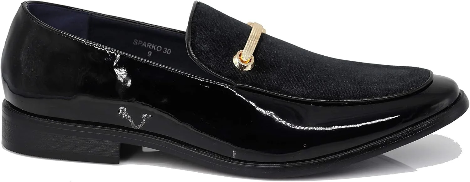 SPK05 Men's Vintage Satin Silky Floral Print Embroidery Loafers Slip On Shoes Classic Tuxedo Dress Shoes