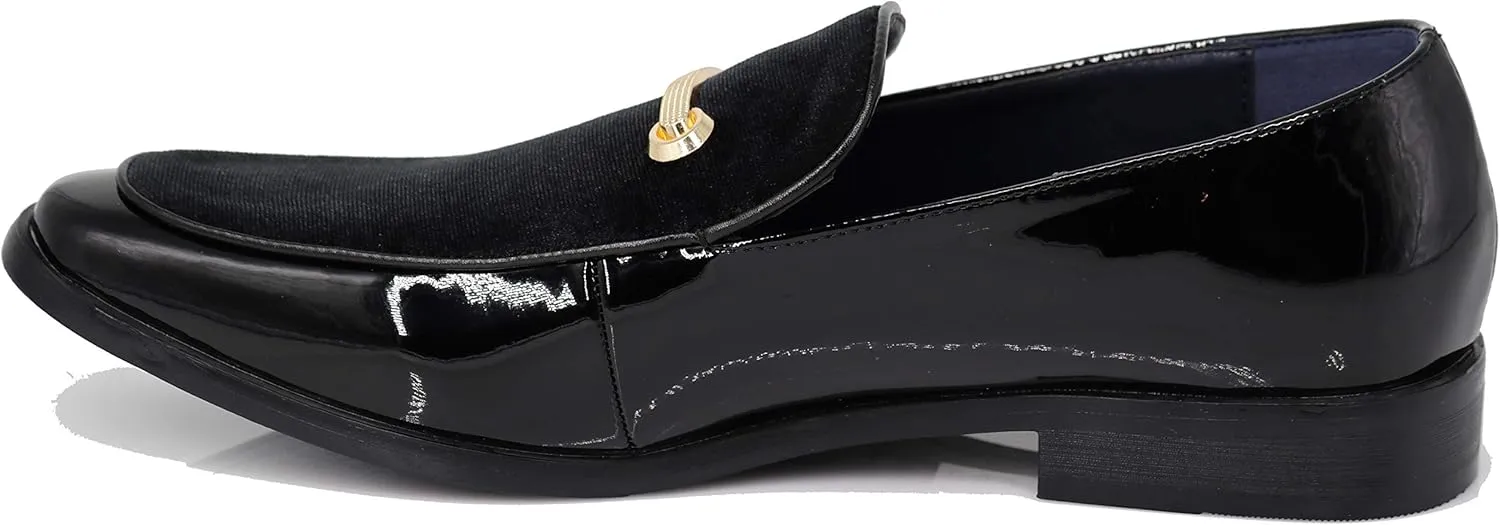 SPK05 Men's Vintage Satin Silky Floral Print Embroidery Loafers Slip On Shoes Classic Tuxedo Dress Shoes