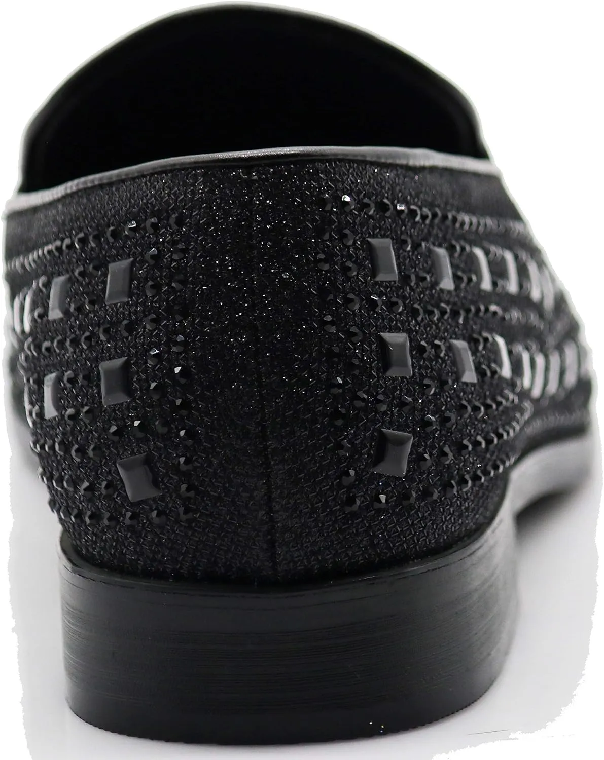 SPK11 Men's Vintage Fashion Rhinestone Designer Dress Loafers Slip On Shoes Classic Tuxedo Dress Shoes
