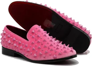 SPK16 Men's Vintage Spike Dress Loafers Slip On Fashion Shoes Classic Tuxedo Dress Shoes