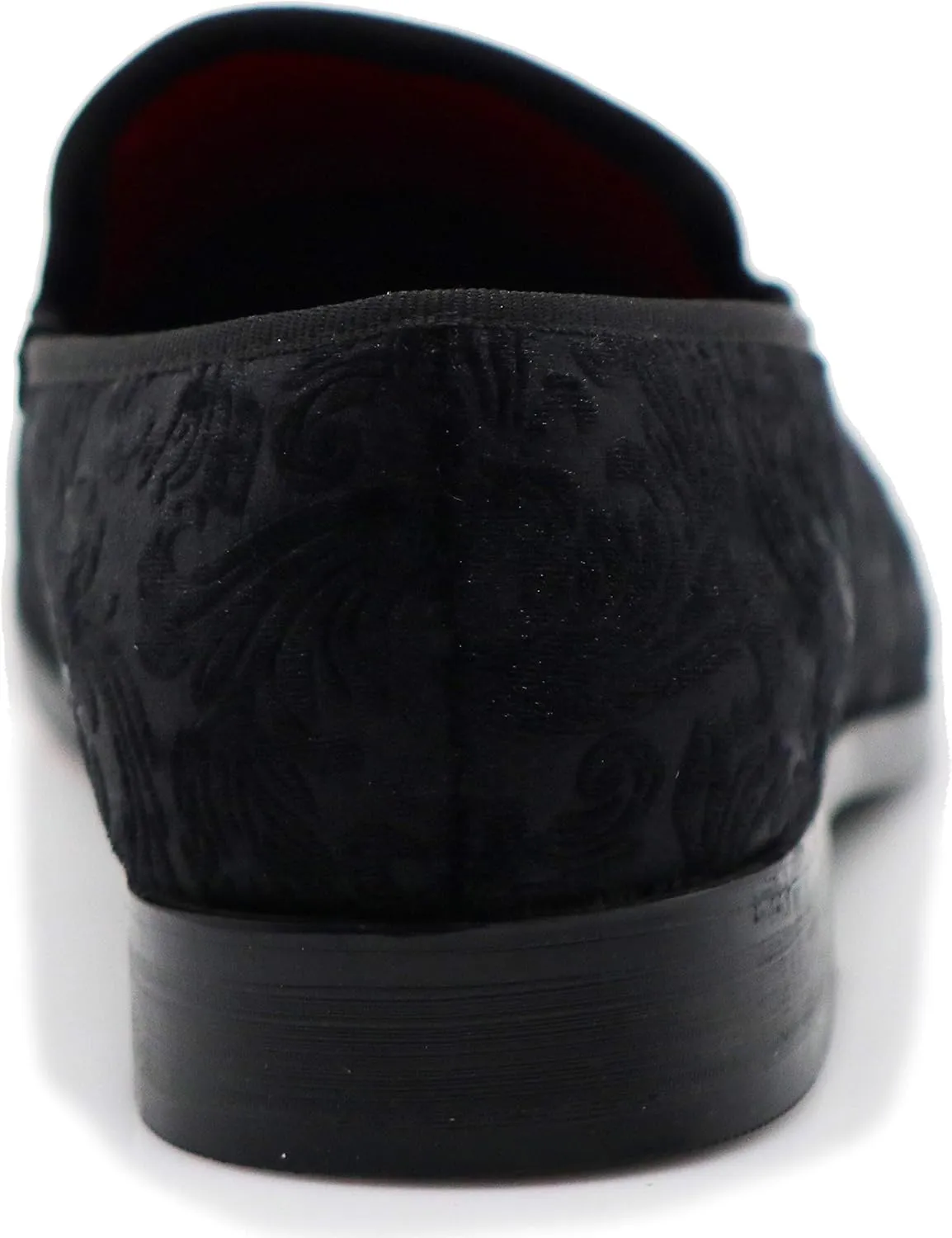 SPK35 Men's Vintage Velvet Flower Designer Dress Loafers Slip On Shoes Classic Tuxedo Dress Shoes