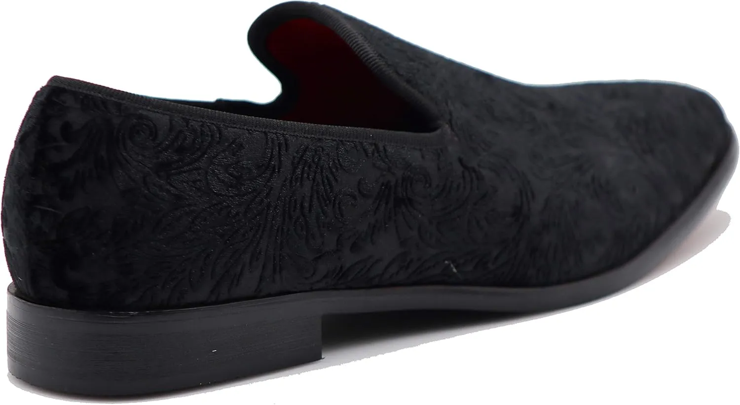 SPK35 Men's Vintage Velvet Flower Designer Dress Loafers Slip On Shoes Classic Tuxedo Dress Shoes