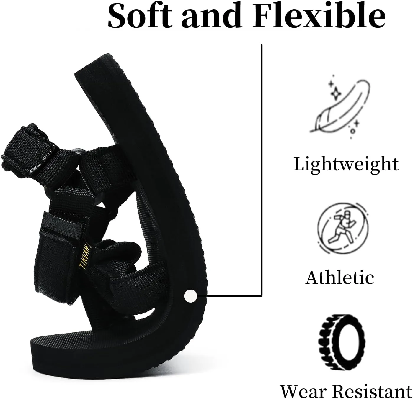 Sport Walking Water Sandals for Women with Arch Support & Adjustable Straps Platform Sandals Women Height Increase
