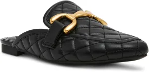 Steve Madden Women's Fortunate Mule, Black Quilted, 5.5
