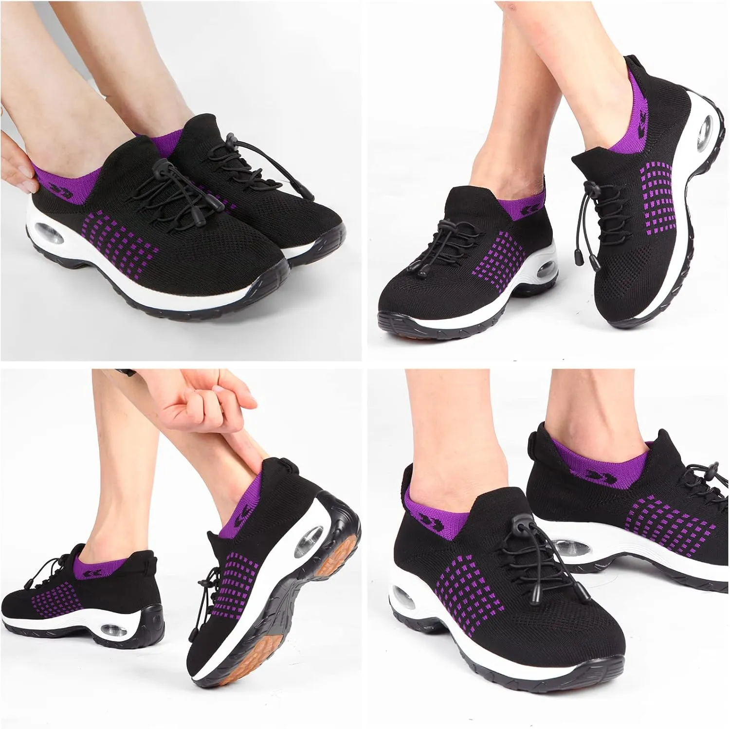 STUNAHOME Orthopedic Sneakers Breathable Women Walking Shoes Slip on Trainers Women's Comfortable Casual Ladies Athletic Shoe Thick Bottom