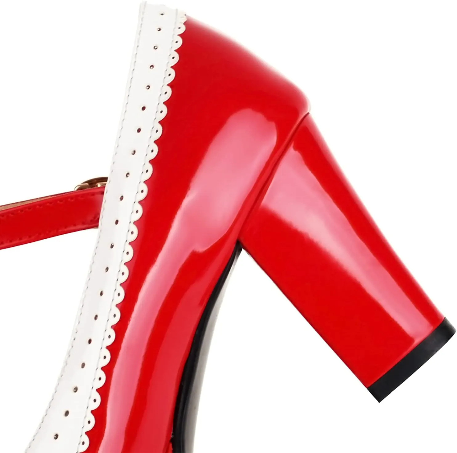 Sungtin Women's Sweet Kawaii Bow Lolita High Heels,Vintage Ankle Buckle Chunky Heels Pumps Mary Jane Platform Shoes
