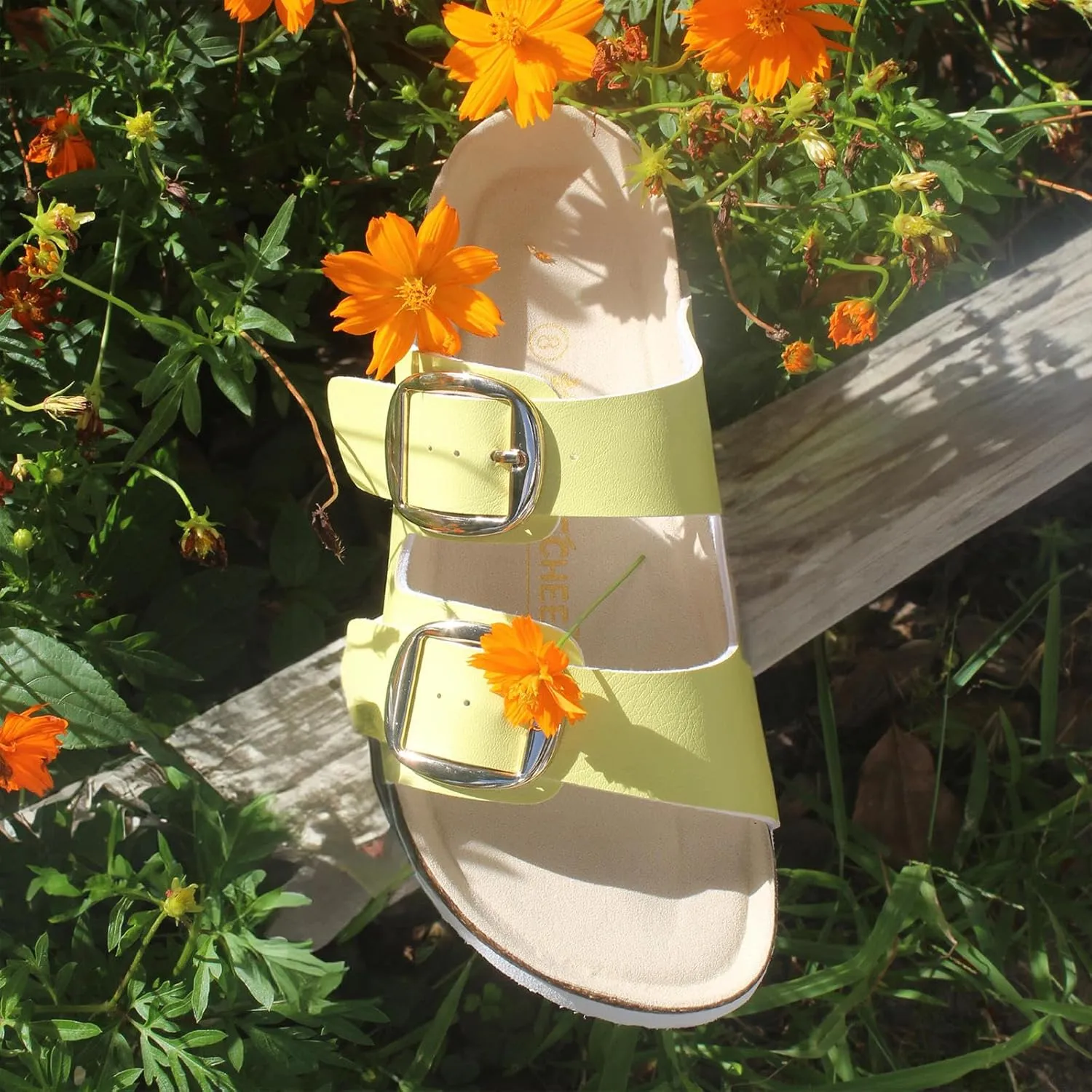 Sweechee Women's Cork Sandals Soft Footbed, Comfortable Slides Shoes for Women