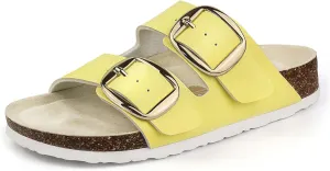 Sweechee Women's Cork Sandals Soft Footbed, Comfortable Slides Shoes for Women