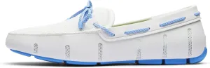 SWIMS Mens Braided Lace Shoes for Men, Casual Beach Loafer, Comfortable Summer Shoe, Stylish Lightweight Walking Footwear (White,15)